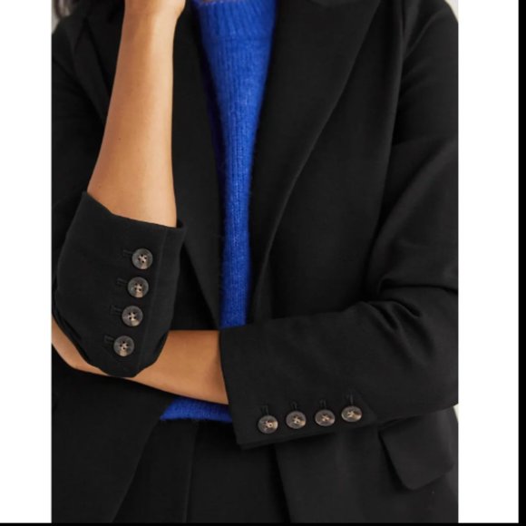 Tailored Stretch Jersey Blazer - Black - Regular 8 - Picture 4 of 7